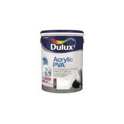 Interior & Exterior Paint Dulux Acrylic Pva Brilliant White Matt 1L