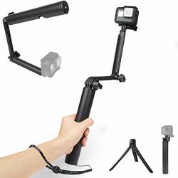 Briday 3-WAY Selfie Stick Tripod Multi-functional Camera Tripod Handle Grip Foldable Pole Extension Arm For Gopro New Hero HERO7 6 5 4 3+ 3 2 1 Dji