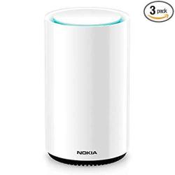 Nokia Wifi Beacon 3 Mesh Router System - Intelligent Seamless Whole Home Wifi Coverage Extender - Connect Your Whole House Wifi Network Ultra Fast S