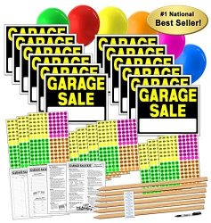Garage Sign Kit With Pricing Stickers And Wood Sign Stakes A808G