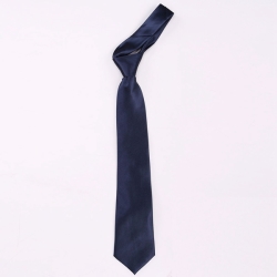 Men Solid Plain Dark Blue Ties Classic Jacquard Slik Polyester Woven Business Wedding Necktie