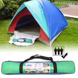 Quick Setting Dome Style 3-person Camping Tent Pack With Carrying Bag For Outdoor Camping