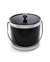 Black Mr Ice Bucket 708-1D Polka Dots 3-Quart Ice Bucket