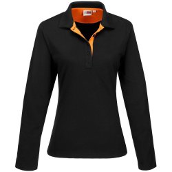 SOLO Ladies Long Sleeve Golf Shirt - Orange