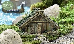 Miniature Fairy Garden Viking Village Wooden House