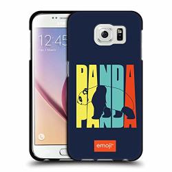 Official Emoji Panda Monkeys And Animals Black Soft Gel Case Compatible For Samsung Galaxy S6