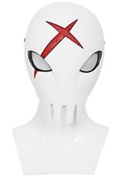 Xcoser Teen Titan Red X Mask Deluxe White Skull Masque Adult Cosplay Props