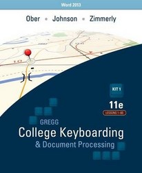 Gregg College Keyboarding & Document Processing 11e gdp11 With Microsoft Word 2013 Manual Kit 1 For Lessons 1-60