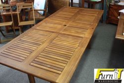 Rectangular Extendable Table 160 210- 6-8 Seater - Hardwood - Outdoor