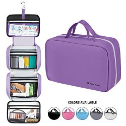 HANGING Travel Toiletry Bag For Men And Women Makeup Bag Cosmetic Bag Bathroom And Shower Organizer Kit Leak Proof Large 34X11