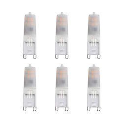 Makergroup 2W G9 LED Light Bulb Mini Size G9 Lamp 20W G9 Halogen Replacement Warm White Color 3000K CRI80 120V Not Dimmable 6-Pack Makergroup 2W G9 LED Light Bulb Mini Size G9 Lamp 20W G9 Halogen Replacement Warm White Color 3000K CRI80 120V Not Dimmable 6-Pack