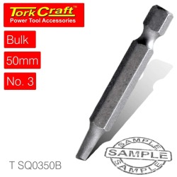 Tork Craft Square Recess Pwr Bit NO.3X50MM Bulk - T SQ0350B