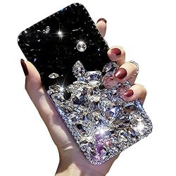 Diamond Case For Samsung Galaxy A5 2017 A520 Glitter Bling Silicone Cover For Samsung Galaxy A5 2017 A520 Herzzer Luxury Pretty Black Clear Rhinestone