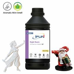 Ifun 3D Printer Resin 405NM Aromatic Mint Odor Lcd Dlp Sla Uv Cure Rapid 3D Print Standard Rigid Photopolymer Resin Liquid White 500G