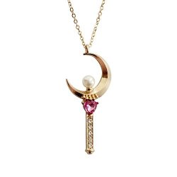 Acccity Sailor Moon Magic Wand Pendant Necklace Gold