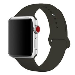 Siruibo Band For Apple Watch 38MM Soft Silicone Sport Strap Replacement Bracelet Wristband For Apple Watch Series 3 Series 2 Series 1 Edition Edition Gray S m Size
