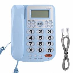 Wired Corded Telephone Desktop Landline Telephone Fsk dtmf Noise Cancelling Large Button Phone Real-time Date Call Time Record With Caller Id Lcd Display Speakerphone For