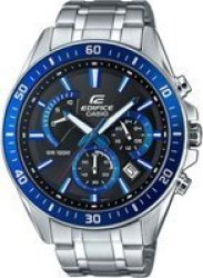 Casio Edifice Analog Wrist Watch Silver & Blue