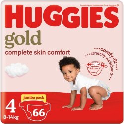 Huggies Jumbo Unisex Gold Disposable Nappies Size 4 2 X 66'S