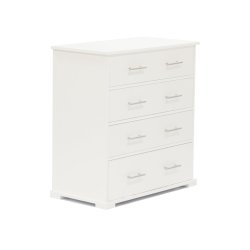 Ulale 4 Drawer Chest White With Telescopic Runners