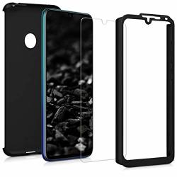 Kwmobile Cover For Huawei Y7 2019 Y7 Prime 2019 - Shockproof Protective Full Body Case With Screen Protector - Metallic Black