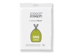 Joseph Joseph IW6 30L Custom-fit Bin Liners Pack Of 20 Grey