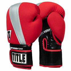 Title Boxing Infused Foam Charge Washable Heavy Bag Gloves Red black 16 Oz