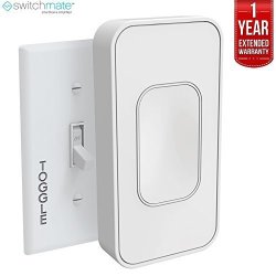 Switchmate TSM001W Voice-activated Wire-free Smart Toggle + 1 Year Extended Warranty