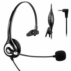 Arama A600CP Telephone Headset Momo With MIC Wired Phone Headset For Panasonic Cordless Phones With 2.5MM Jack Plus Many Other Dect Phones Polycom Grandstream