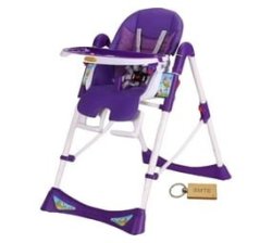 Baby High Chair - Baby Feeding Chair - Purple + Keyring