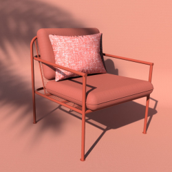 Outdoor Akaya Lounge Chair - Coral Colourway