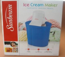 Sunbeam FRSBCB40-BL 4-QUART Ice Cream Maker Funtastic Frozen Treats