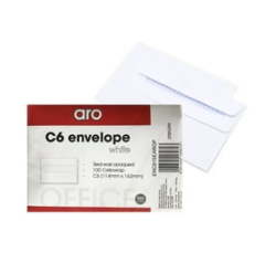 C6 Seal Easi Envelopes White 100-PACK