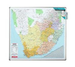 Parrot Products Map Board - South Africa 1230 1230MM Magnetic White