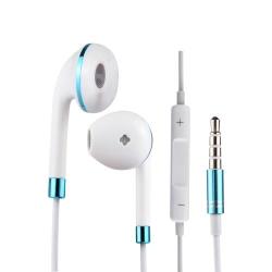 White Wire Body 3.5MM In-ear Earphone With Line Control & MIC For Iphone Samsung Htc Sony And Oth...
