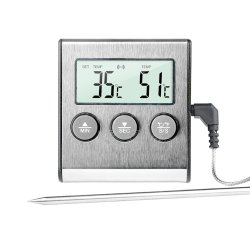 Digital Cooking Probe Thermometer With Timer
