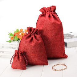 5pcs Multi Colors Vintage Linen Gift Bags Wedding Party Birthday Gift Bags Chocolate Pouch