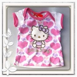 Authentic Hello Kitty Label Soft Pink S sleeve 0-3 Months T-Shirt