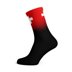 Switzerland Flag Socks - Small Black