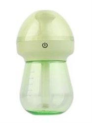 Casey Milk Feeding Bottle Shaped Multifunctional Portable 240ML USB Humidifier Air Purifier Mist Maker With LED Light For Home Office And Car-green Retail Box