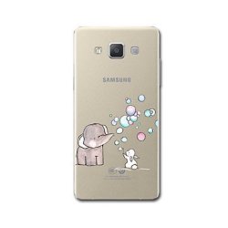 For Samsung A8 A7 2017 Case Cover Transparent Pattern Back Cover Case Cartoon Elephant Soft Tpu For Samsung A3 2017 A5 2017 Compatible Models : Galaxy A3 2017