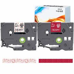 Hgz 2 Pack Compatible 12MM Tze Tape White PTD210 Replace TZE-231 TZE231 Label Tape Brother For P Touch PTD600 PTD400 PTD200 PT1290 PTH110 PT-1280 Label M