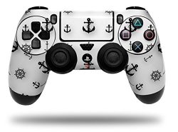 Vinyl Skin Wrap For Sony PS4 Dualshock Controller Nautical Anchors Away 02 White Controller Not Included