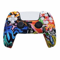PS5 Silicone Gel Grip Controller Cover Skin Graffitis Compatible For Sony Playstation 5 Compatible For Playstation 5 Accessories Wireless Controller Protector Covers Skin