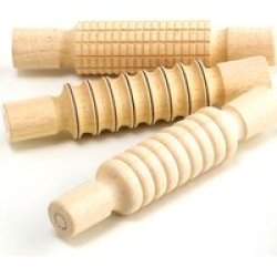Rolling Pins Set - Profiled 3 Pieces