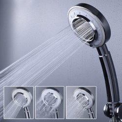 Bathroom Silver Handheld Water Saving Pressure Shower Head