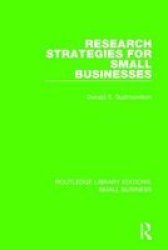Research Strategies For Small Businesses Paperback