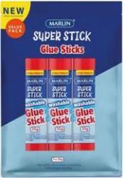 Non Toxic 35G Glue Stick Value Pack- Includes 3 X 35G Glue Sticks Handy Easy-to-use Twist-up Glue Stick Quick Sticking Ideal For School
