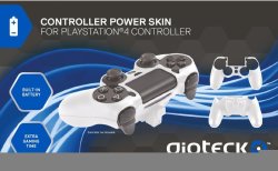 Gioteck - Controller Power Skin - White PS4
