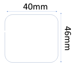 Blank White Semi-gloss 40MM X 46MM Labels